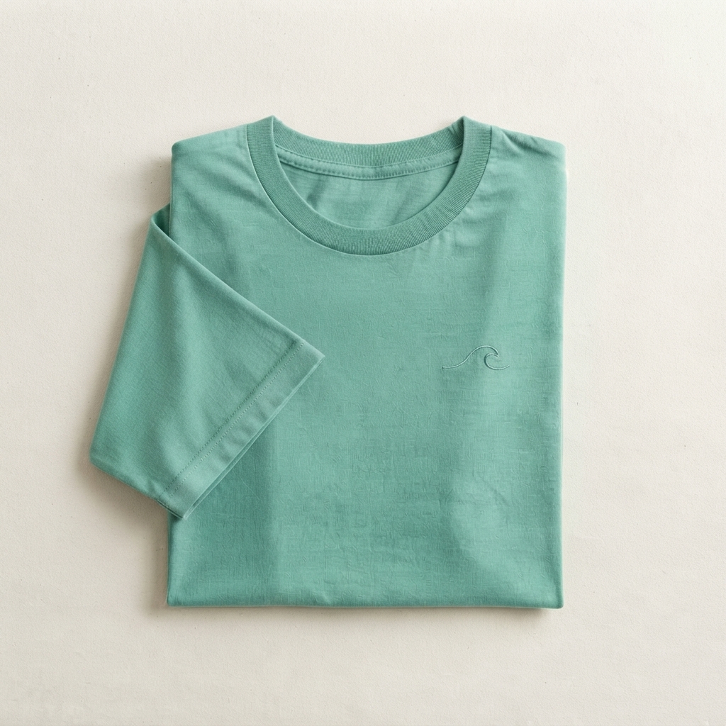 Seafoam Green folded