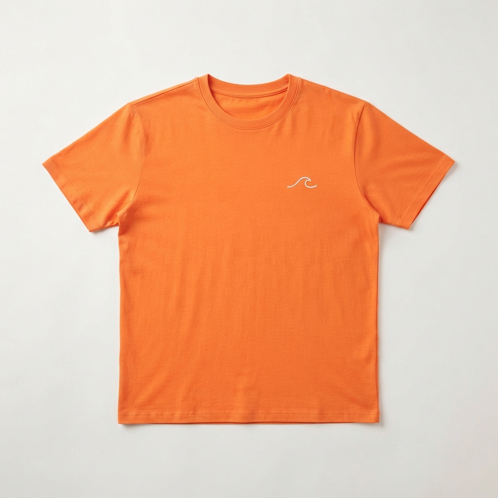 Ocean Wave Tee — Sunset Orange
